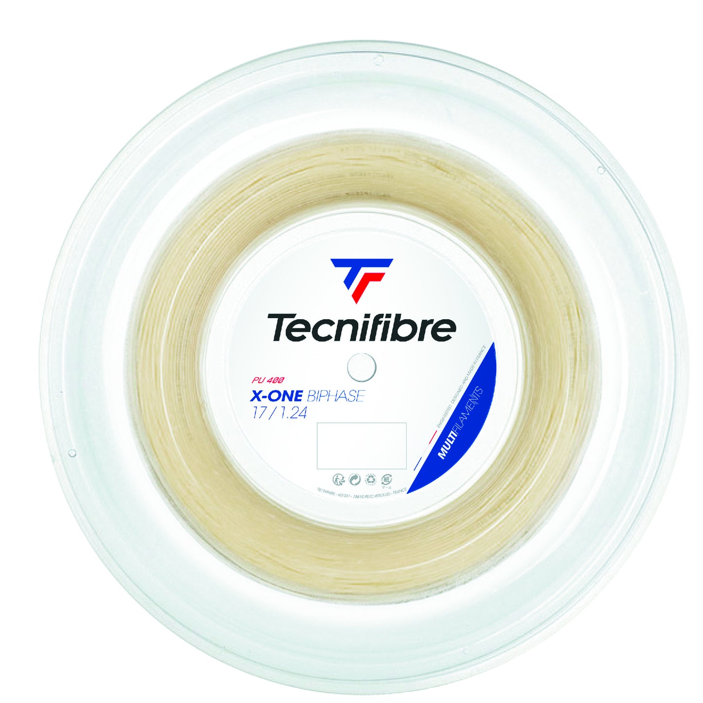 0125480186400000 Tecnifibre X-One Biphase 200m String Reel-Ecru - Görsel 1