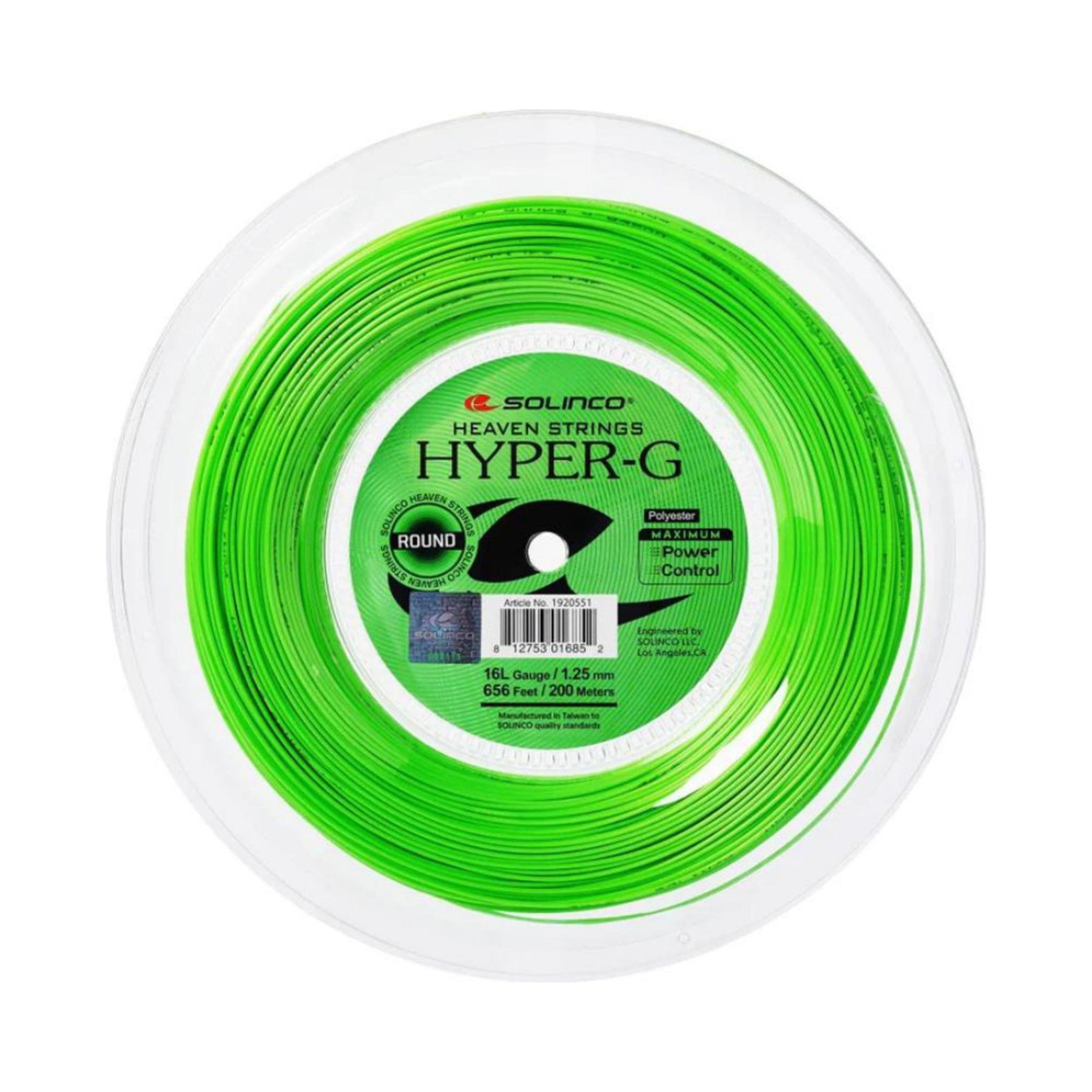 0555660124000000 Solinco Hyper-G Rulo Kordaj 200m-Yeşil - Görsel 1