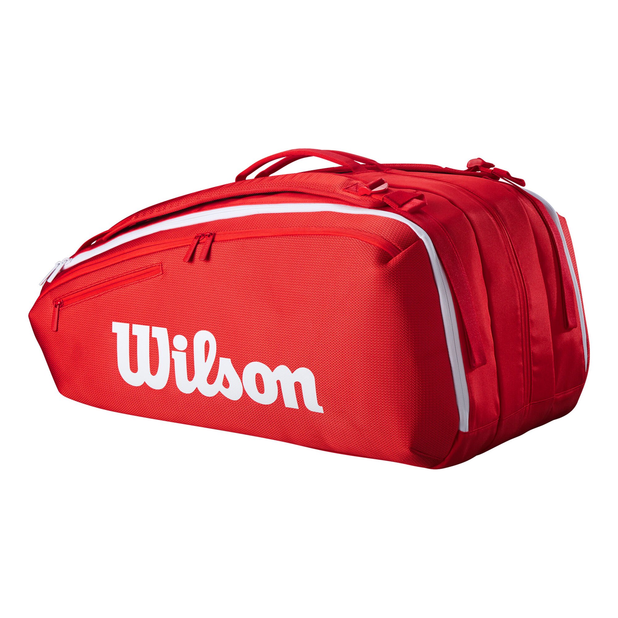 Wilson Tour Super Tour Raket Çantası 15'li Paket - Kırmızı, Beyaz