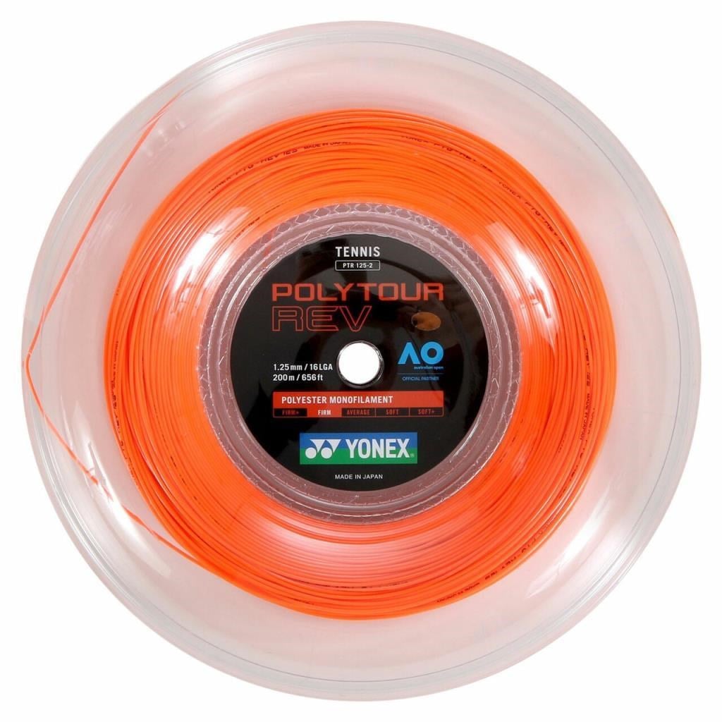 Yonex Poly Tour Rev 1.25 Rulo Kordaj 200M Turuncu Tenis Kordajı